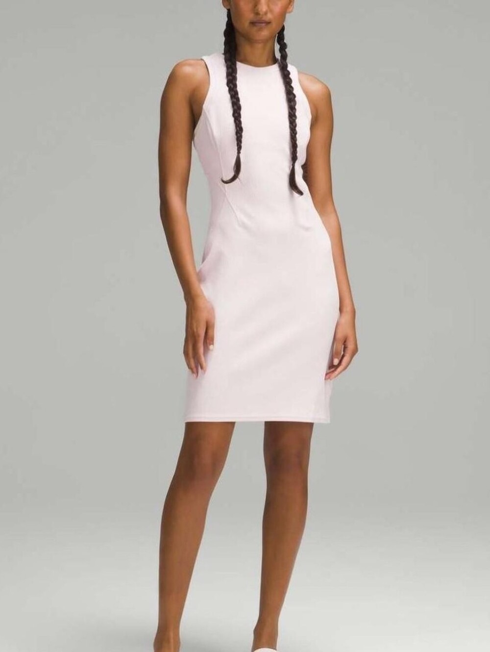 Lululemon Ribbed Softstreme™ Slim-Fit Tank Dress in Flush Pink, Size 4